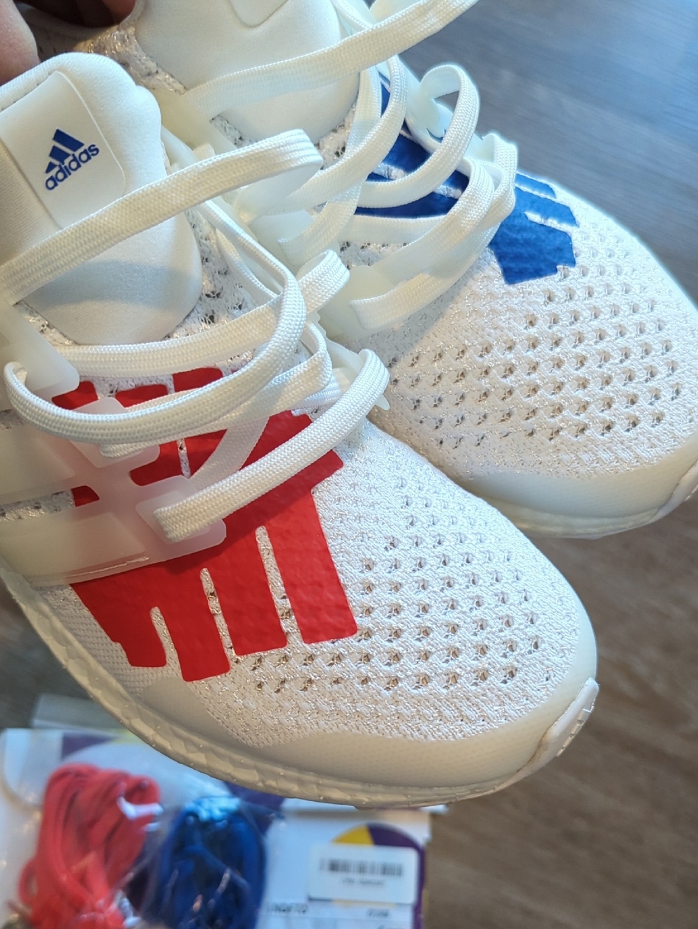 Adidas Ultraboost X UNDFTD - White/Red/Blue - Men's 7/Women's 8.5 - Picture 12 of 13